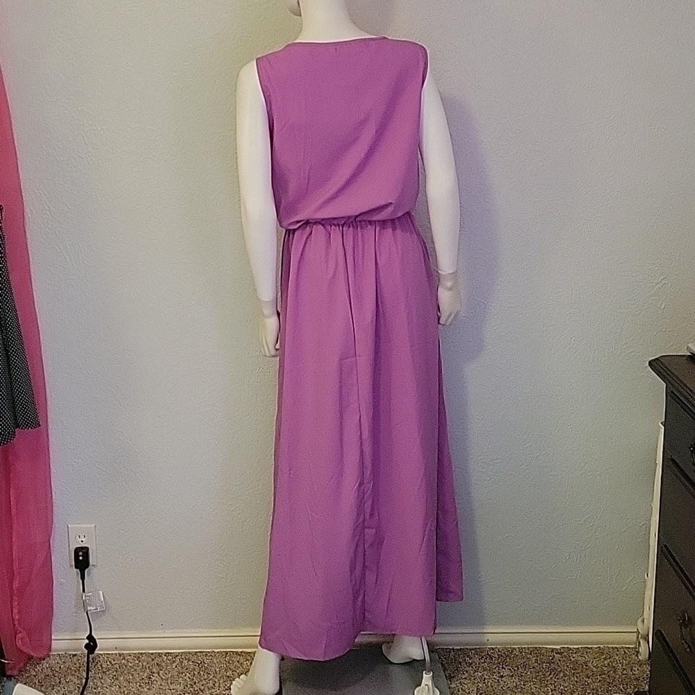 Misslook Lavendar Tank Maxi Blouson Walk Through Dress - Picture 6 of 9